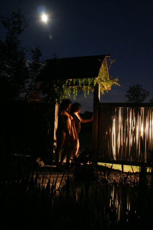 Light painting outdoors